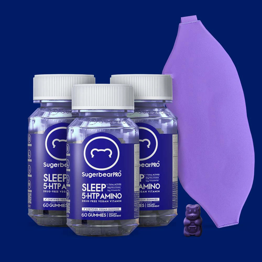 SugerbearPRO Sleep 5-HTP Amino Vitamin - 6 Month Pack + Free Gift